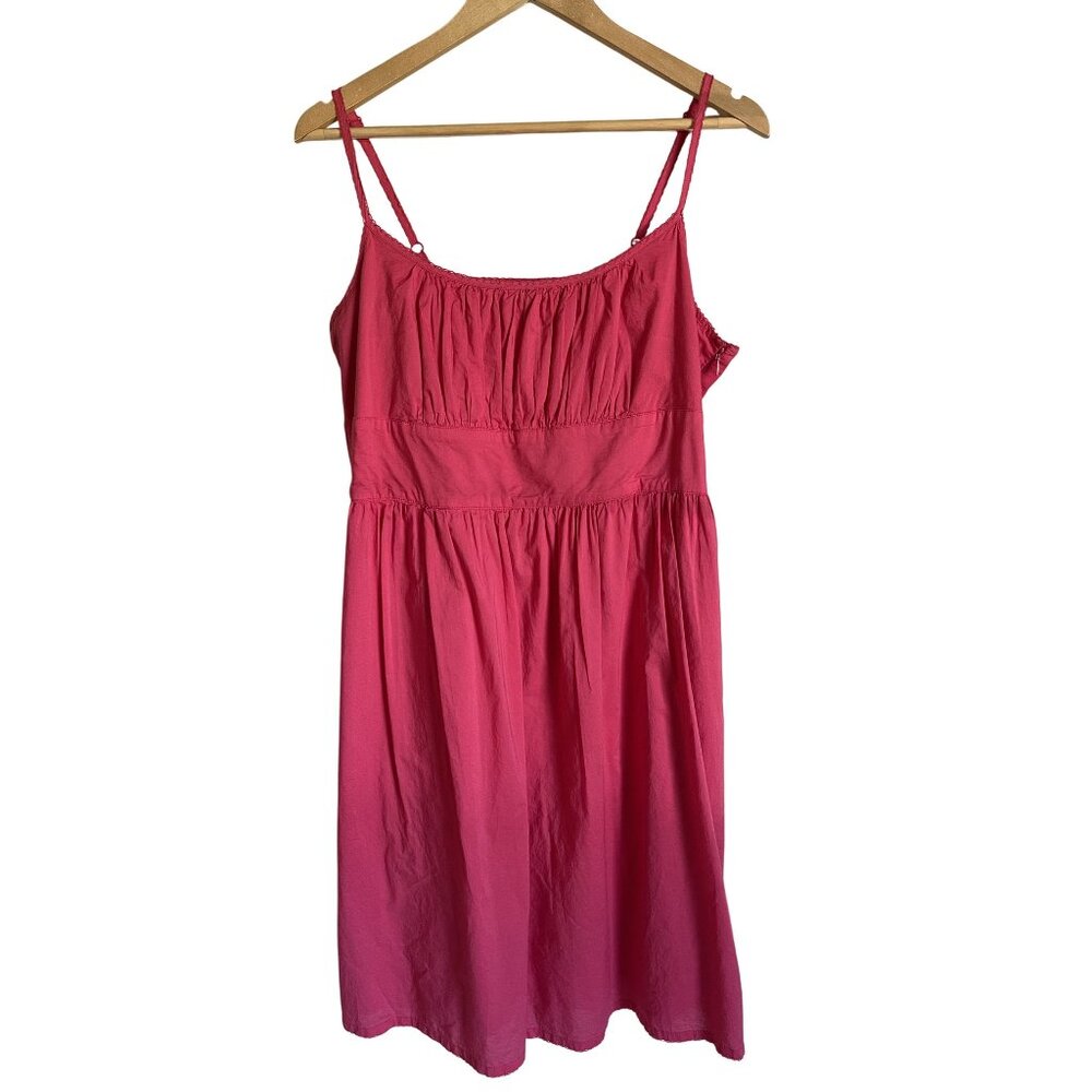 GAP Outlet Pink Cotton Coquette Midi Dress Size 14